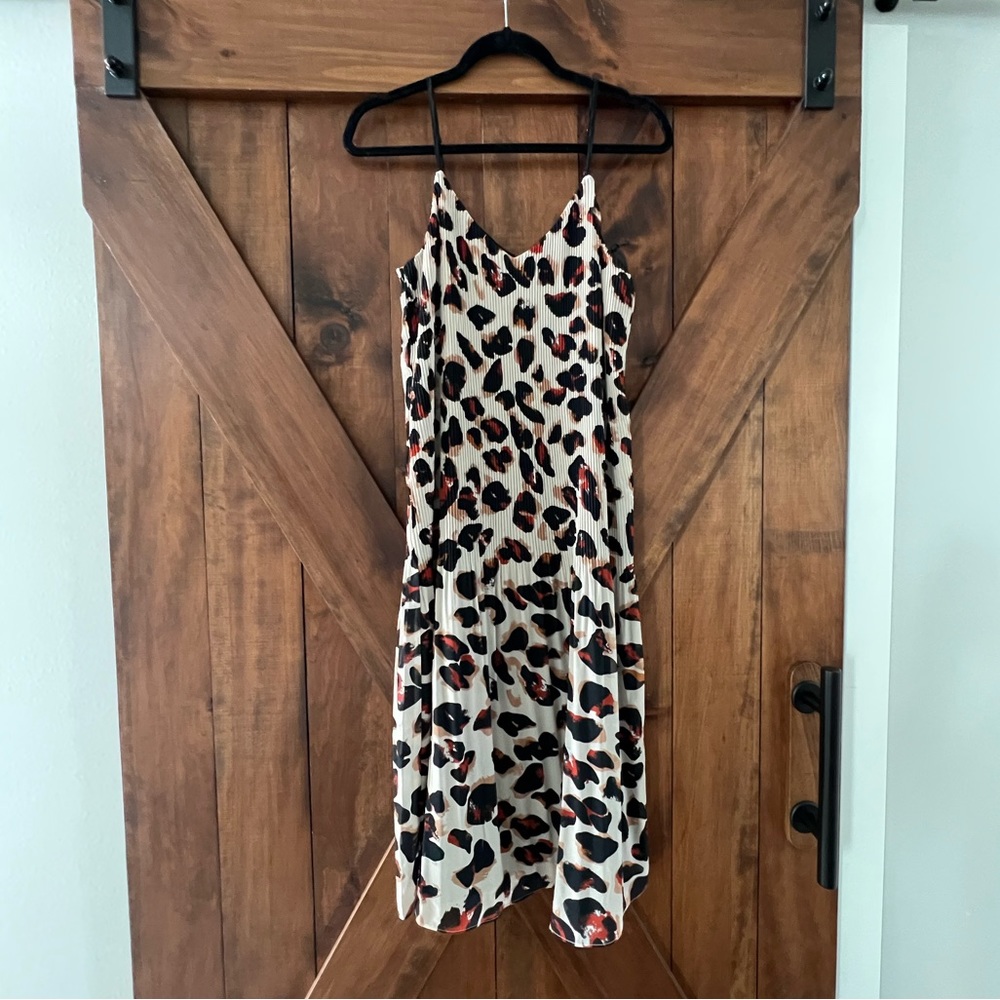 Midi Leopard Print Dress - S